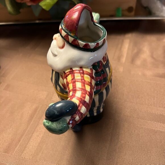 Debbie Mumm Christmas Sugar Creamer Set Woodland Santa Sakura 6" - Picture 5 of 12